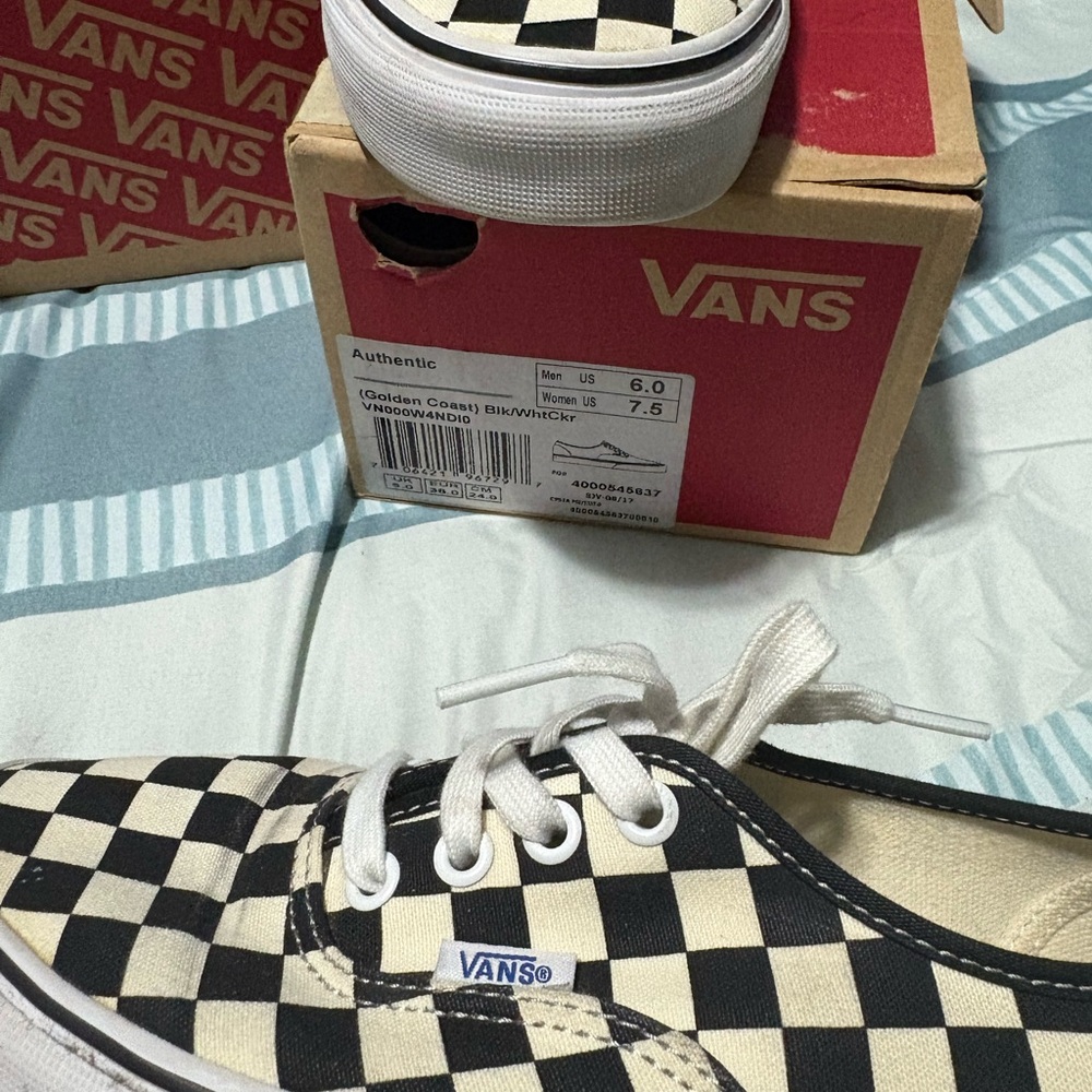 Vans Black and White Checkerboard Shoes